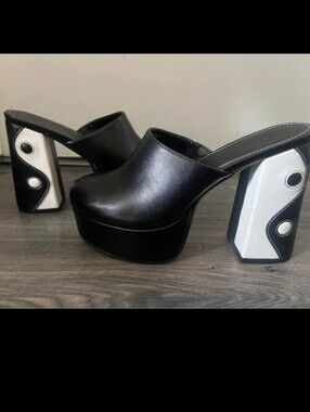 Dolls Kill Ying Yang Platform Mules